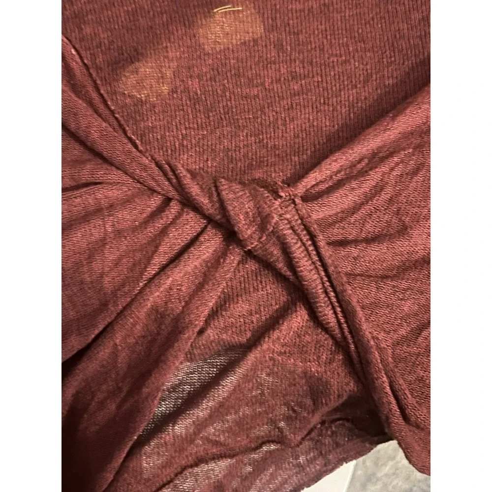 We The Free People Sweater‎ Shirt Womens XS Burgundy 601 Free People